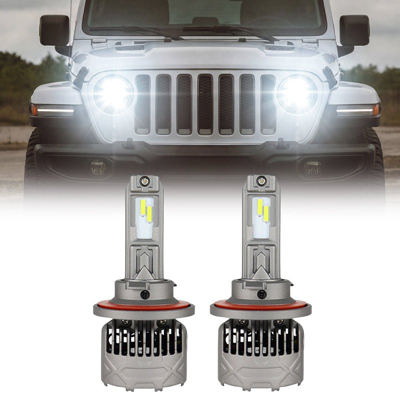 Fit For 2018-2025 Jeep Wrangler Sport H13 LED Headlight Bulbs High Luminosity | SP Pro Series