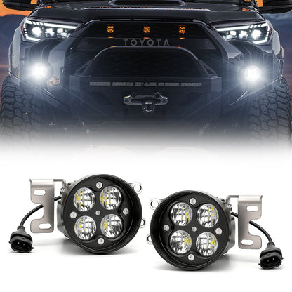 LED Fog Lights with Yellow Lens for 2014-2024 Toyota 4Runner