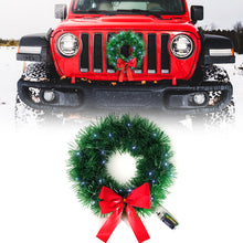 12-inch Holiday Wreath Decorated with Glowing LED Lights