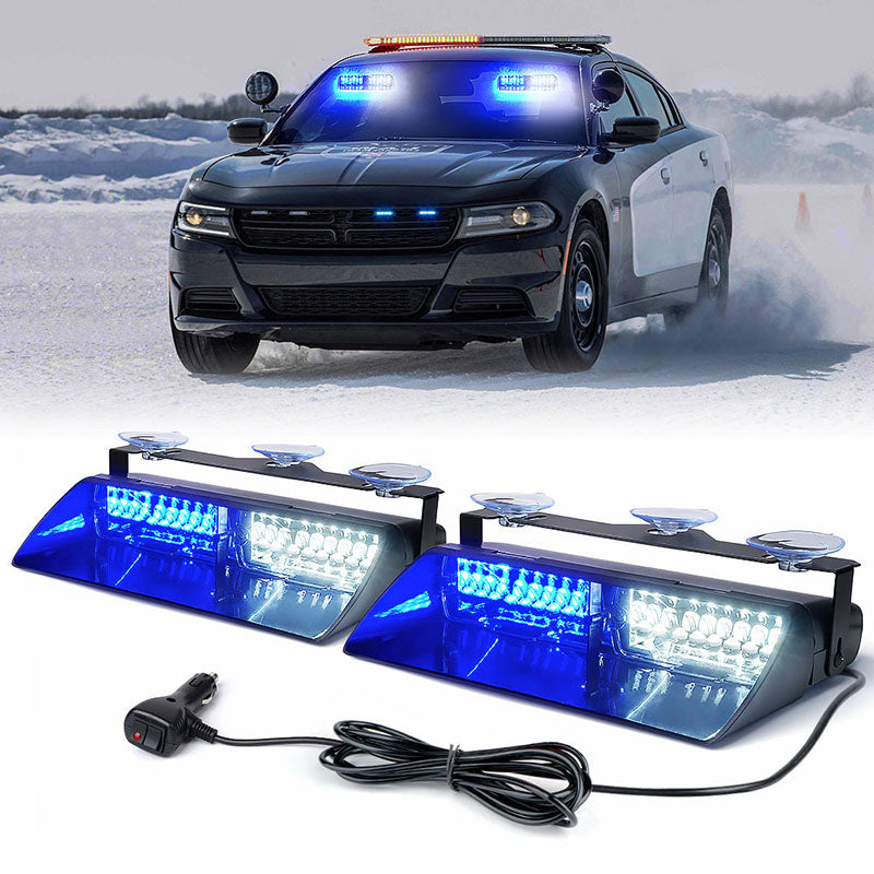 Dual LED Windshield Strobe Lights