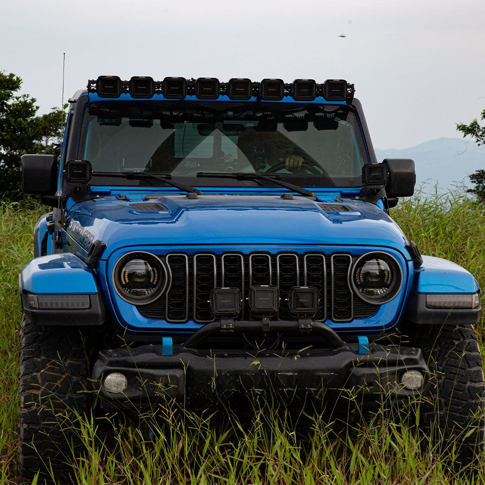 5 Inch LED Pod Lights White + Amber Dual-Mode for Jeep Wrangler JL/ Gladiator JT