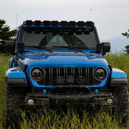 5 Inch LED Pod Lights White + Amber Dual-Mode for Jeep Wrangler JL/ Gladiator JT
