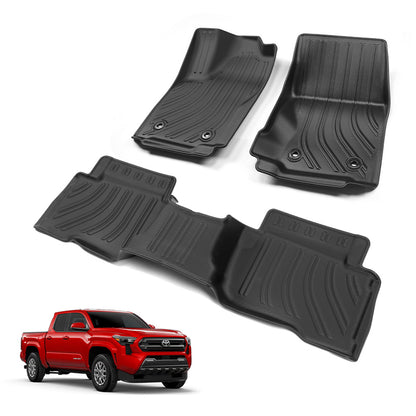 Durable All-Weather Floor Mats for 2024-2025 Toyota Tacoma | Custom Fit Interior Protection