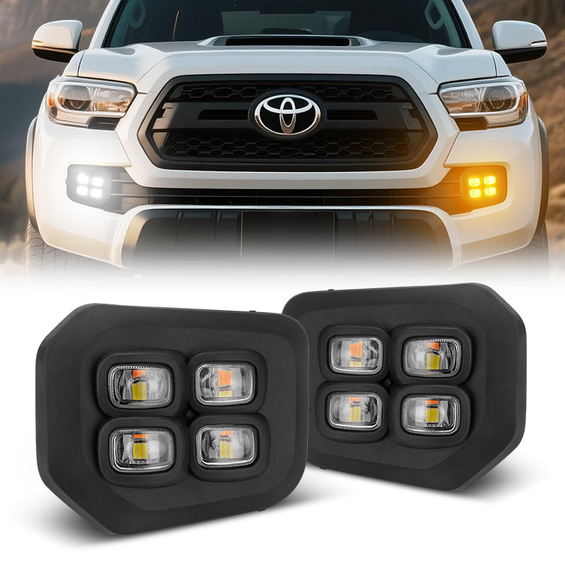 ED Fog Lights with Amber Turn Signal Lights for 2016-Later Toyota Tacoma