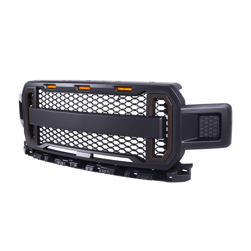 Front Grill with LED DRL & Turn Signal Lights & Raptor Lights Combo for Ford F150 2018-2020