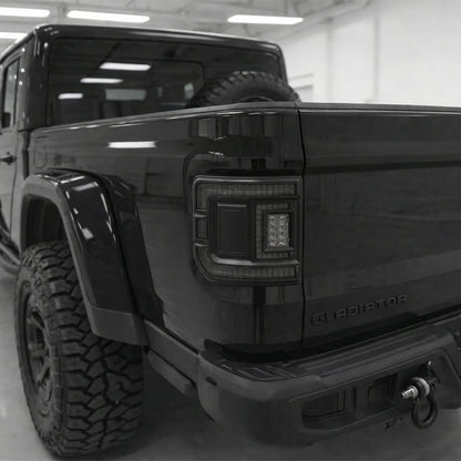 Smoked Flush Mount LED Tail Lights for Jeep Gladiator JT 2020–2026