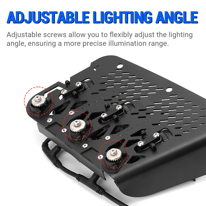 Precision adjustment screws let you easily fine-tune the lighting angle.