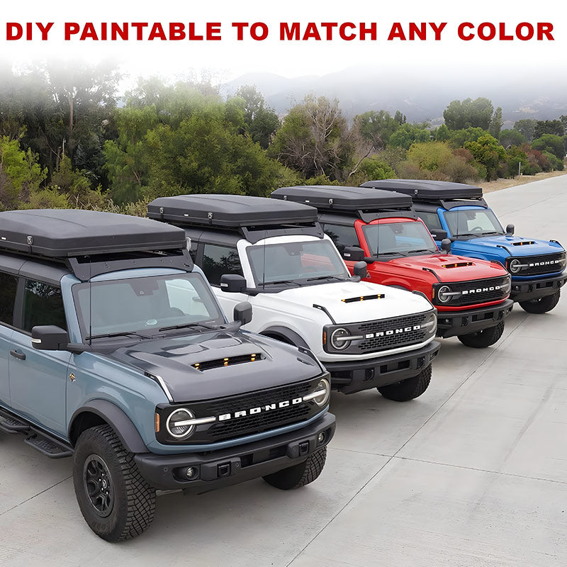 2021-2026 Ford Bronco Hood with Functional Air Scoop and LED Lights