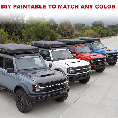 2021-2026 Ford Bronco Hood with Functional Air Scoop and LED Lights