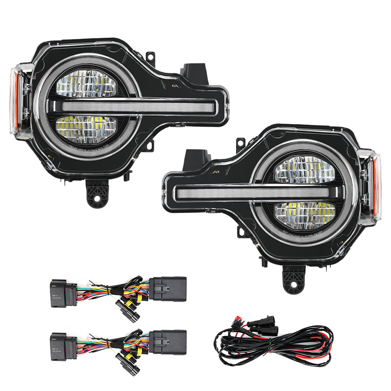 thumbnail image 2 of Pair LED Headlights Assembly For 2021-2024 Ford Bronco Sport – Left & Right Black Housing 2 of 4