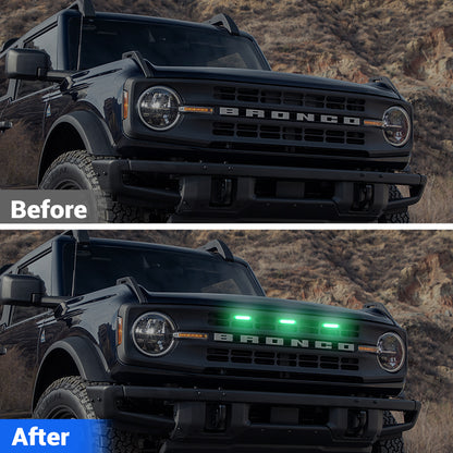 Add a striking visual appeal to your Bronco with vibrant lighting.