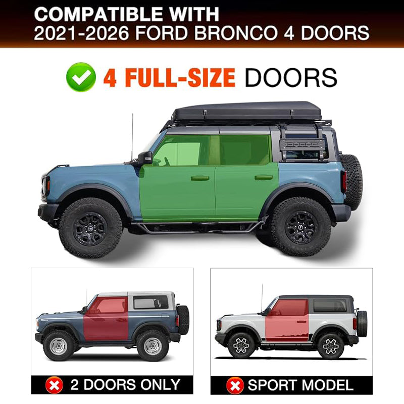 Dual Step Running Boards for Ford Bronco 2021-2026