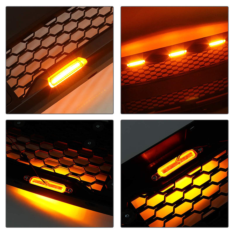 Front Grill with LED DRL & Turn Signal Lights & Raptor Lights Combo for Ford F150 2018-2020