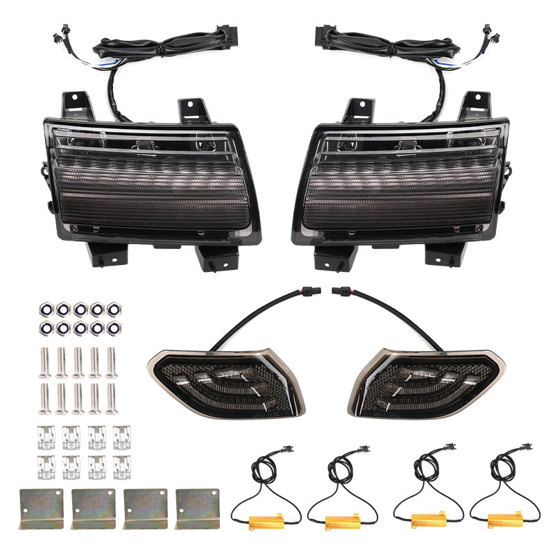 2018-Later Jeep Wrangler JL & Gladiator JT front LED Turn Signals & Fender Side Marker Lights 