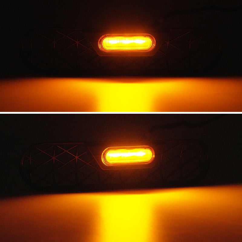 6Pcs Front Mesh Grille Insert with LED Lights for Bronco Big Bend and Outer Banks