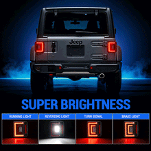 Flush Mount Jeep JL Tail Lights for 2018–2025 Wrangler