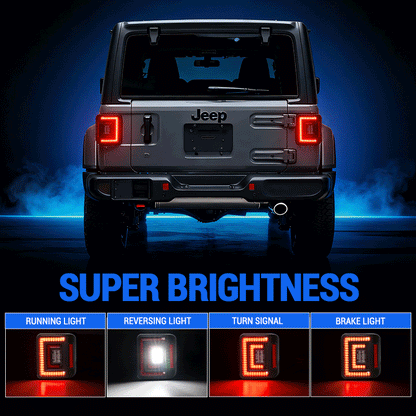 Flush Mount Jeep JL Tail Lights for 2018–2025 Wrangler