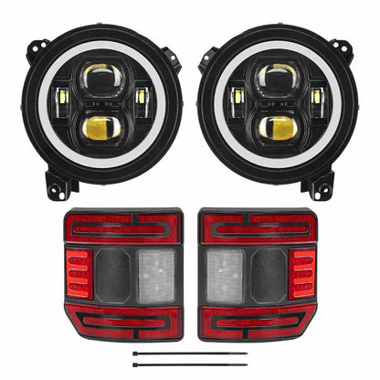 LED Halo Headlights & Flush Mount Tail Lights