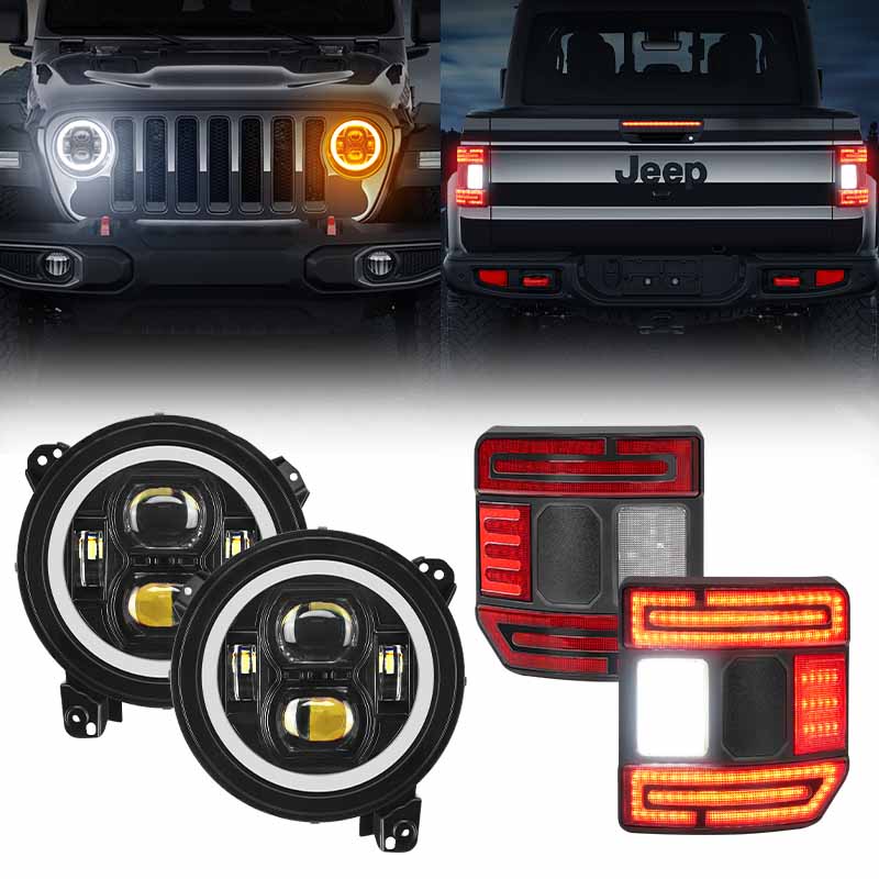 LED Halo Headlights & Flush Mount Tail Lights