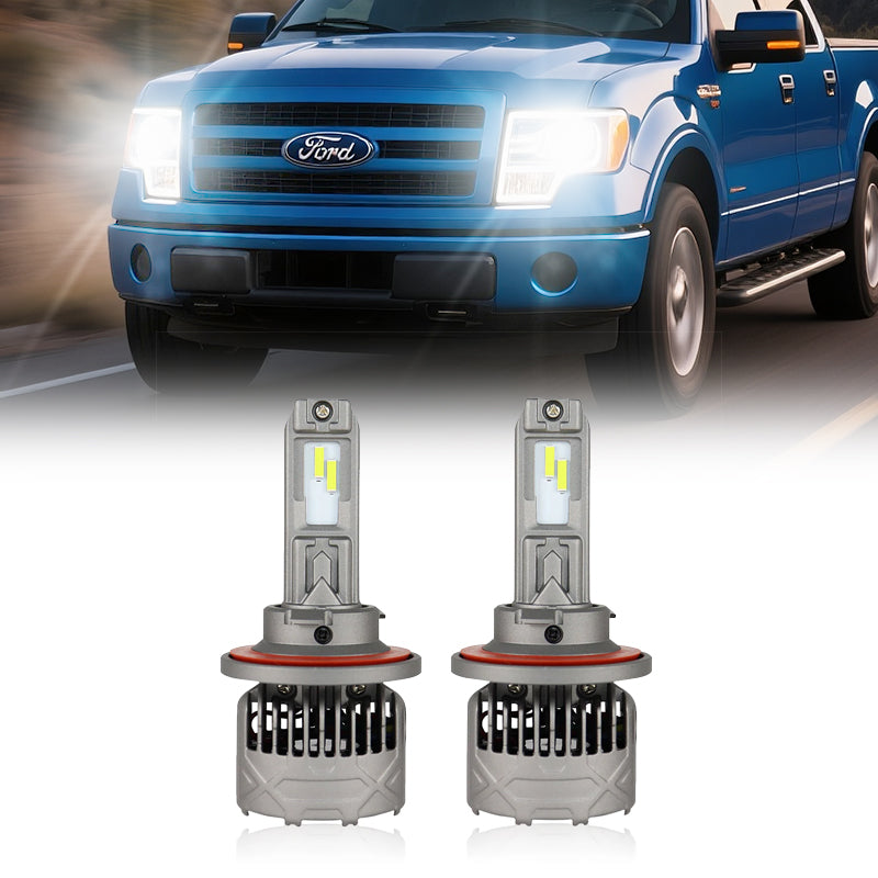 2004-2012 Ford F-150 H13 LED Headlight Bulbs – DOT-Compliant, 600% Brighter Than Halogen (Plug-and-Play Upgrade)