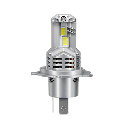 Front view of H4 9003 LED Headlight Bulb for 1997-2015 Toyota Tacoma. Features dual LED chips and heat dissipation vents.