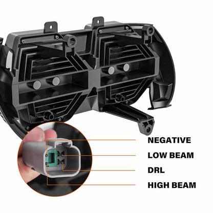 Wiring diagram of Harley double honeycomb headlights