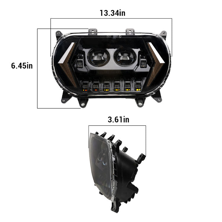 2015-2024 Road Glide Headlight with Turn Signals | DOT Approved