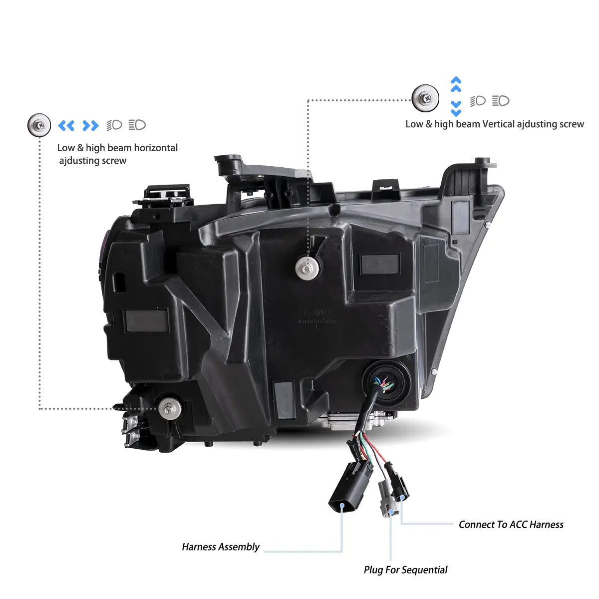 ram 1500 led headlights back view