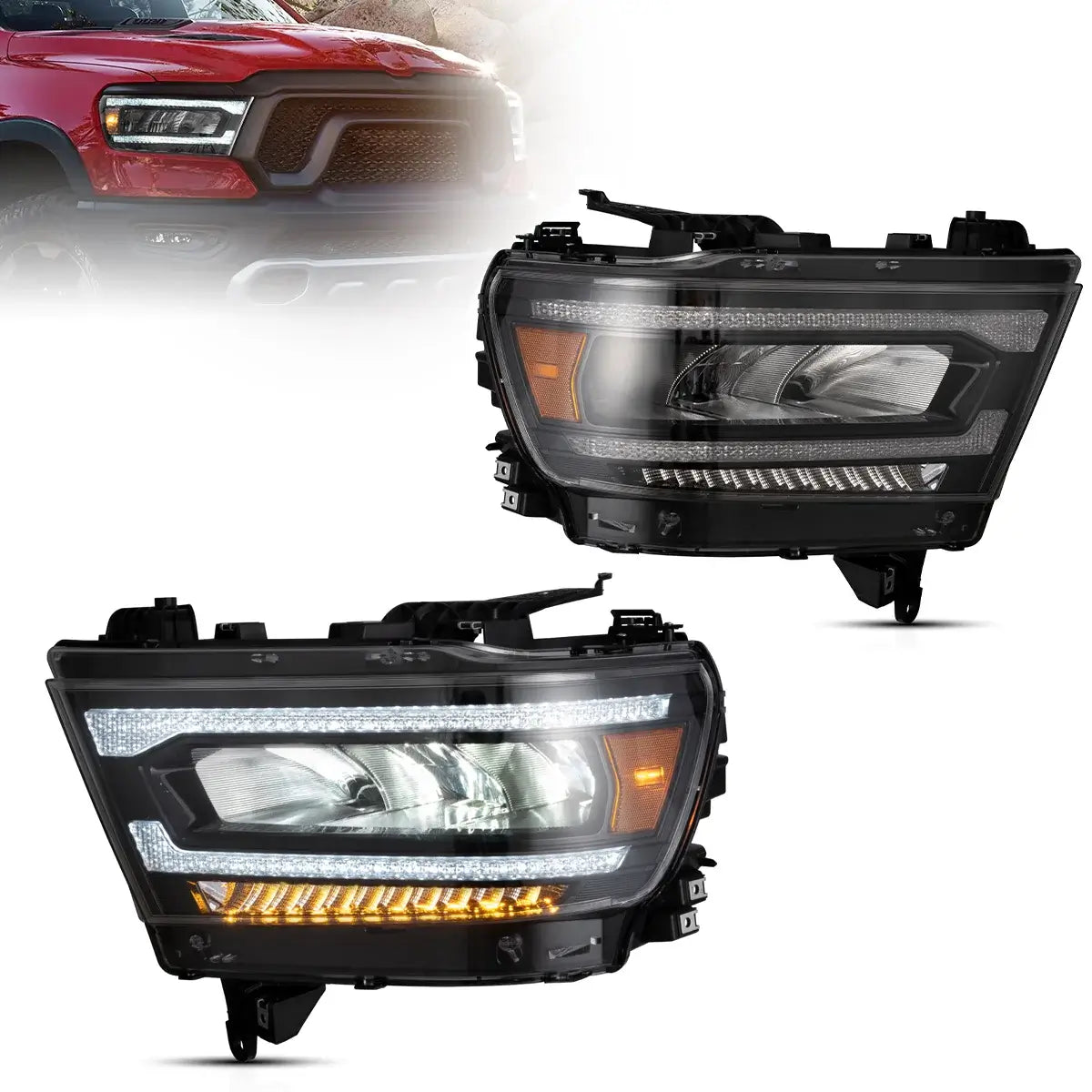 Dodge Ram 1500 LED Headlights with Dynamic Activation Lighting 2019-2024