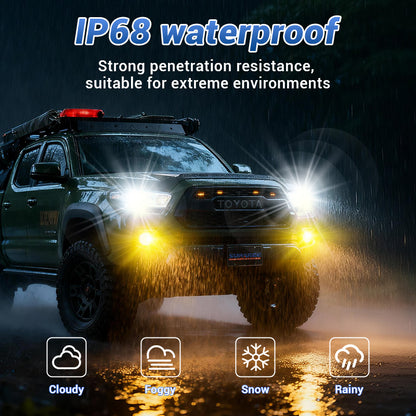 For 2012-2015 Toyota Tacoma H4 LED Headlight Bulbs & H11 Fog Light Bulbs Combo Package