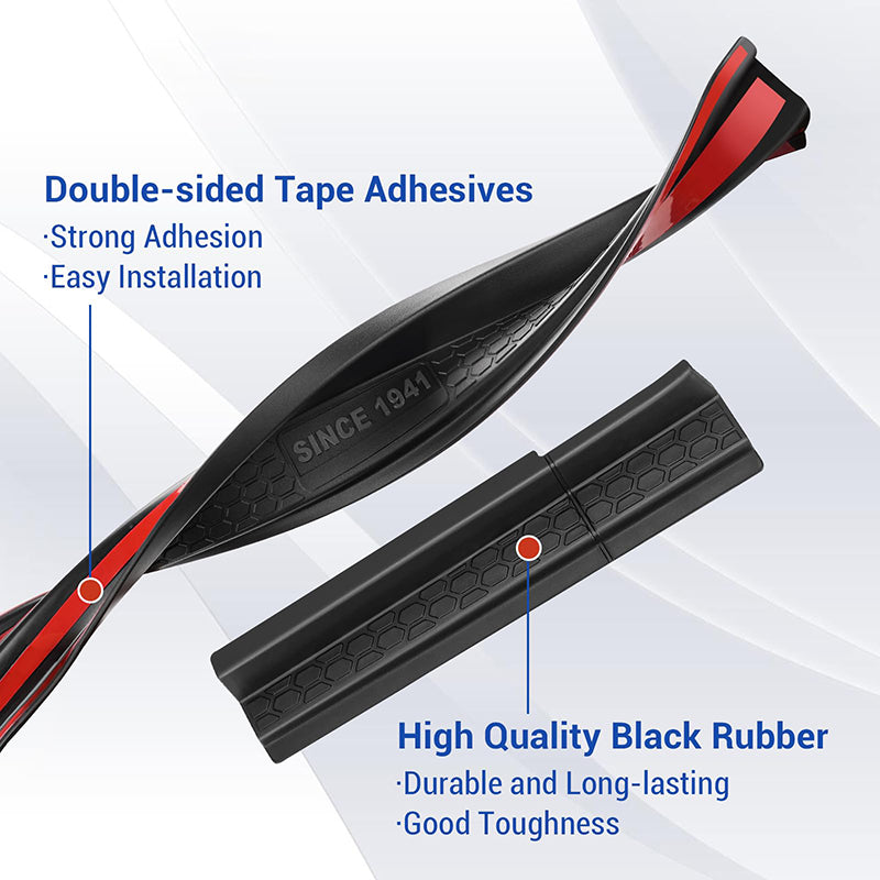 Black Rubber Door Sill Guards Kit for 2007-2018 Jeep Wrangler JK