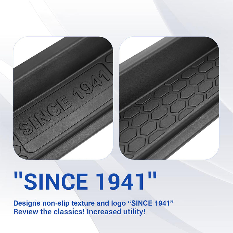 Black Rubber Door Sill Guards Kit for 2007-2018 Jeep Wrangler JK