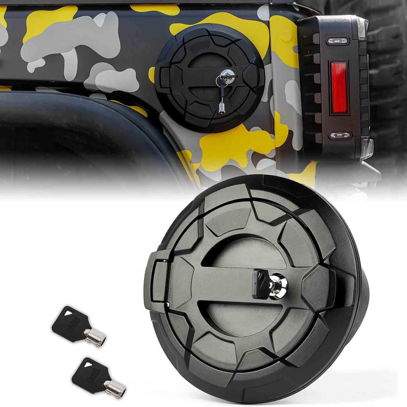 Gas Cap Cover With Key Latch for Jeep Wrangler
