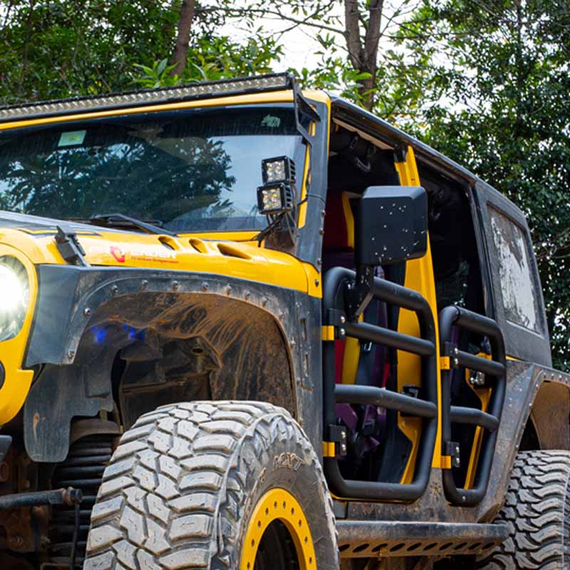 EAG Matrix Tubular Door with Side Mirror Pair Fit for 07-18 Jeep JK Wrangler 4Dr EAG Matrix Tubular Door with Side Mirror Pair Fit for 07-18 Jeep JK Wrangler 4Dr
