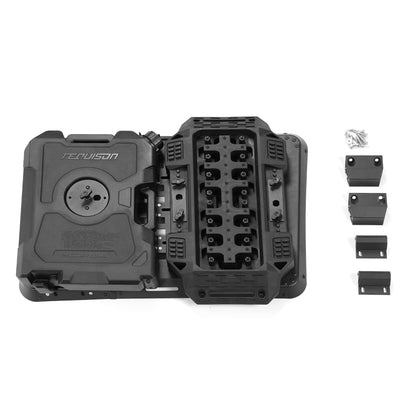 Rear Window Molle Panel with Fuel Tanks & Traction Boards for Jeep Wrangler JL 4 Door — Organized Off-Road Gear Storage