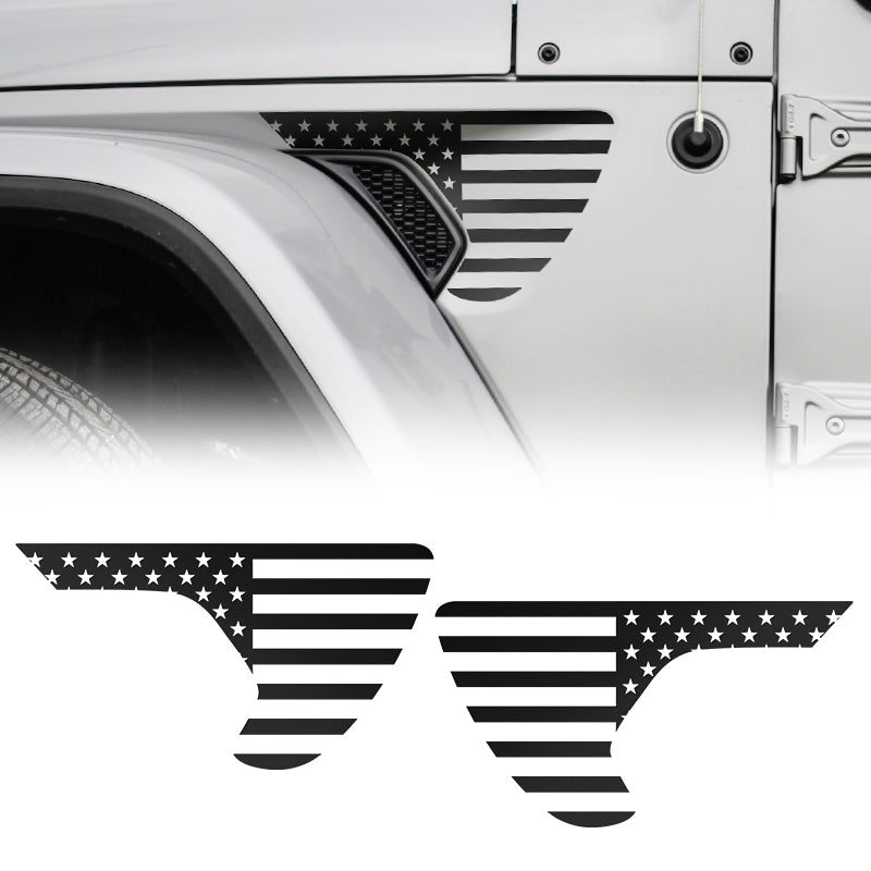 Accesorios adhesivos para guardabarros, 2 uds., para Jeep Wrangler JL y Gladiator JT 2018 y posteriores