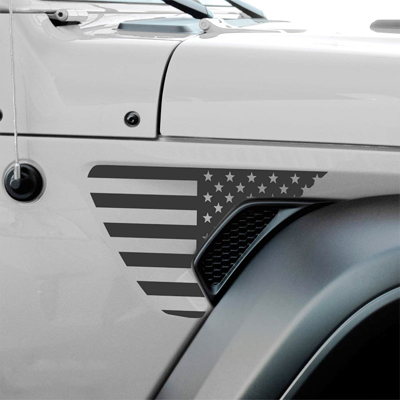 2pcs Fender Sticker Accessories For 2018-Later Jeep Wrangler JL & Gladiator JT
