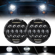 Honey Comb 7" 75W Cree LED Headlight DRL Hi/Lo Beam For 1997+ Jeep Wrangler JK/TJ/CJ/LJ/JL & Gladiator JT