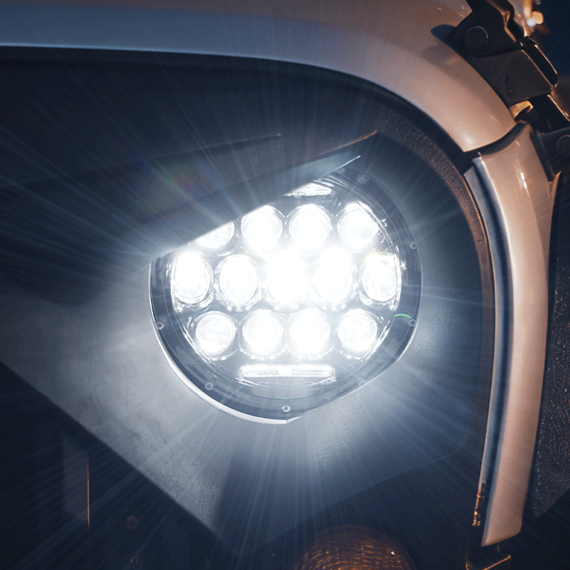 Black Warrior Cree LED Jeep Wrangler Headlights for JK CJ TJ 1997–2018