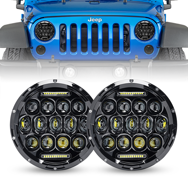Jeep Wrangler JK Honey Comb LED Headlights