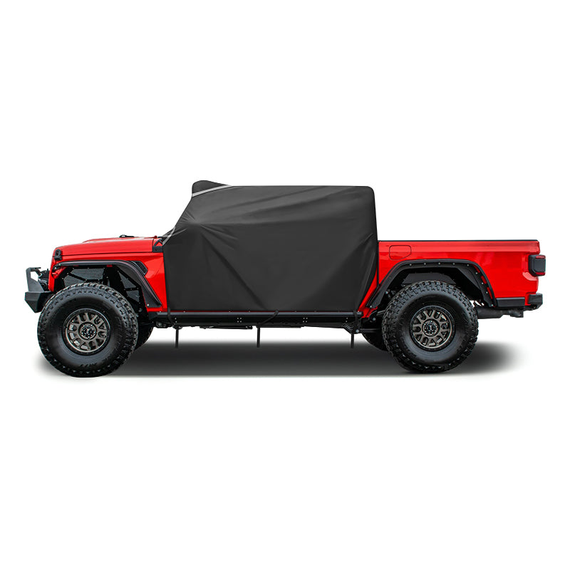 Weatherproof 420D Oxford Cab Cover for Jeep Gladiator JT — Durable, Protective, Fits Light Bar