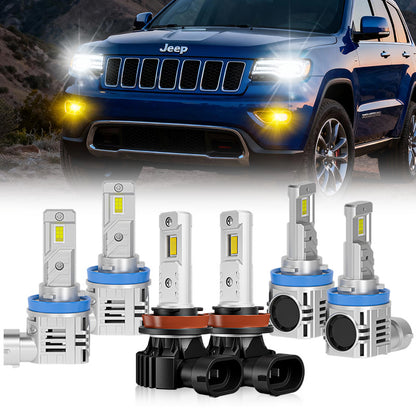 Fit For 2017-2022 Jeep Grand Cherokee H8 LED Headlight Bulbs & Fog Light Bulbs| SP Air Series