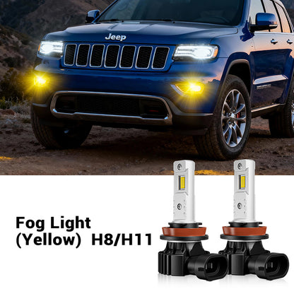 Fit For 2017-2022 Jeep Grand Cherokee H8 LED Headlight Bulbs & Fog Light Bulbs| SP Air Series