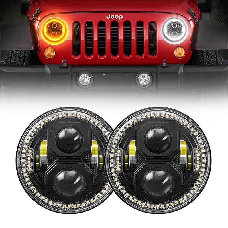 Jeep JK halo headlights