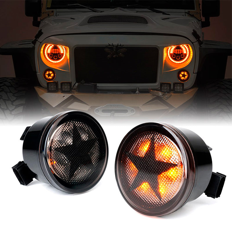 Jeep JK LED turn signal with star-type