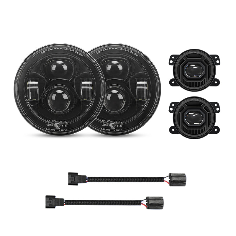 JK LED headlights with high beam