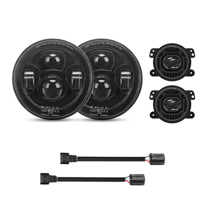 JK LED headlights with high beam