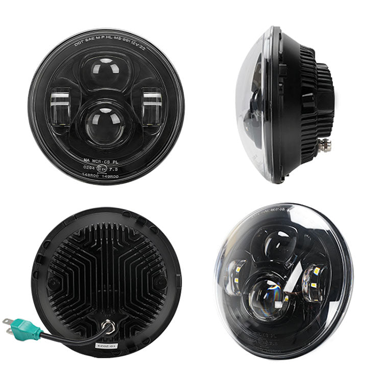 DOT Approved 7 Inch Round LED Headlights for 1997-2018 Jeep Wrangler JK/ TJ / CJ / LJ
