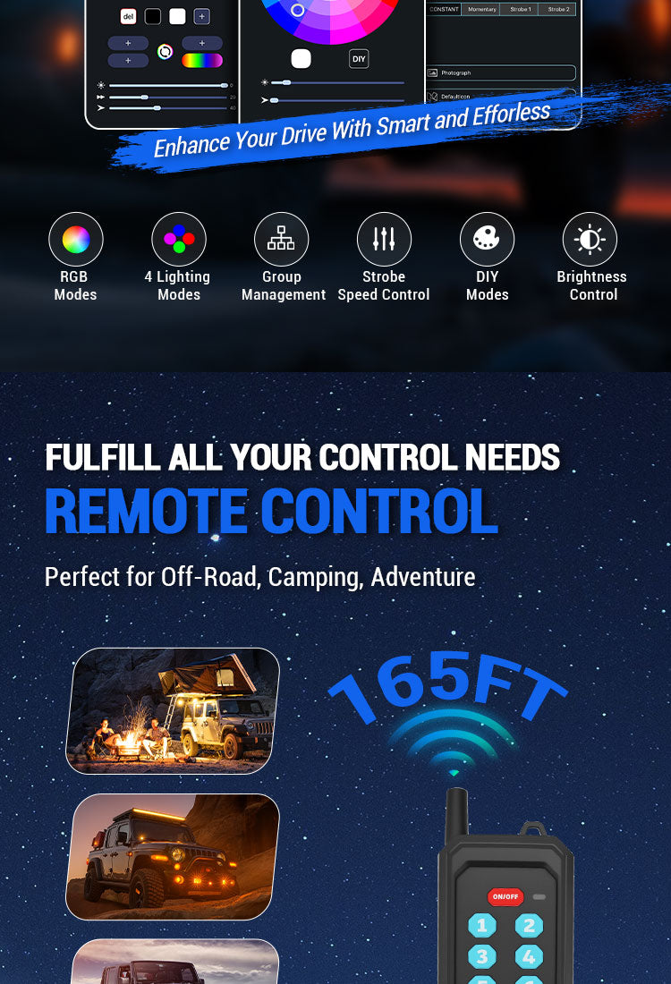 4 Control Modes Universal 8 Gang RGB Switch Panel for Off-Road & Jeep mobile banner