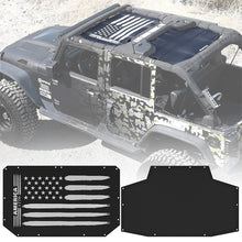 Jeep JK visor top with American flag design